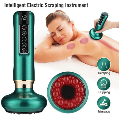 Electric Cupping Massager Vacuum Suction Cup GuaSha Anti Cellulite Beauty Health Scraping