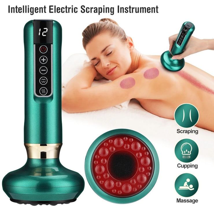 Electric Cupping Massager Vacuum Suction Cup GuaSha Anti Cellulite Beauty Health Scraping