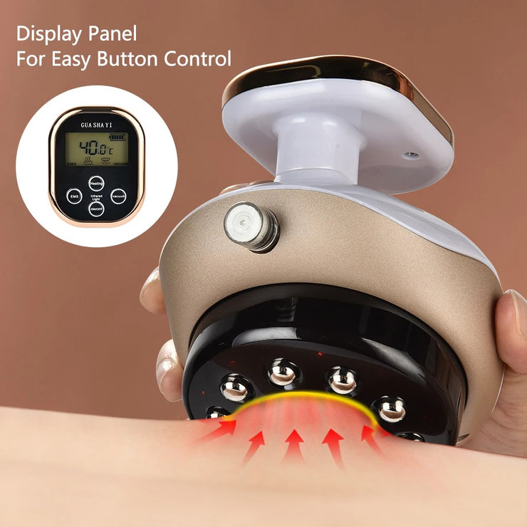 Electric Cupping Massager gua sha Vacuum Suction Cups EMS Anti Cellulite Magnet