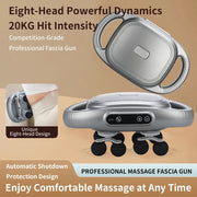 8 Heads Fascia Gun High-Frequency Vibration Body Massage Gun Back and Waist Massage