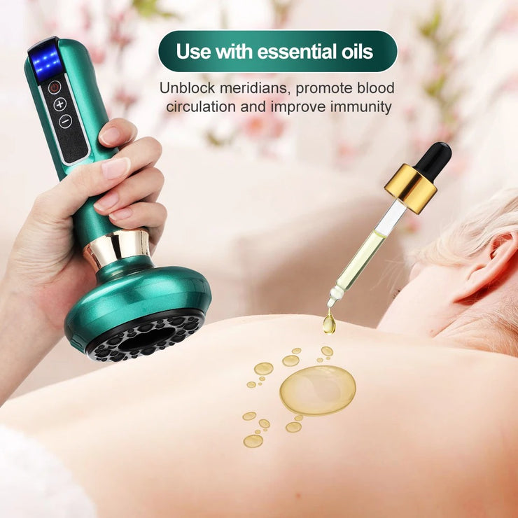 Electric Cupping Massager Vacuum Suction Cup GuaSha Anti Cellulite Beauty Health Scraping