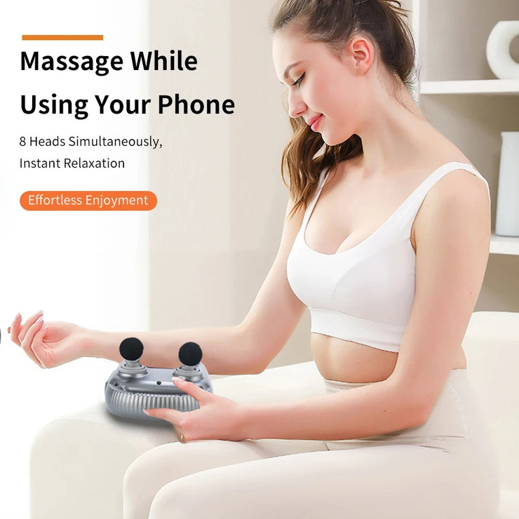 8 Heads Fascia Gun High-Frequency Vibration Body Massage Gun Back and Waist Massage